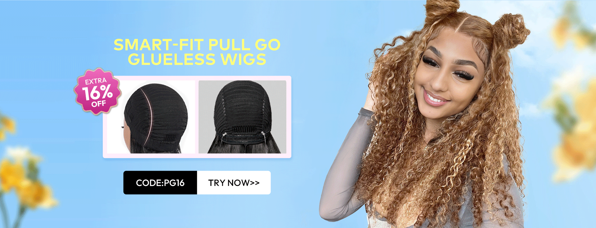 Smart Fit Pull Go Glueless Wigs